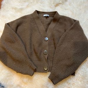 & Other Stories chunky knit cropped cardigan